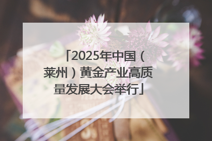 2025年中国（莱州）黄金产业高质量发展大会举行